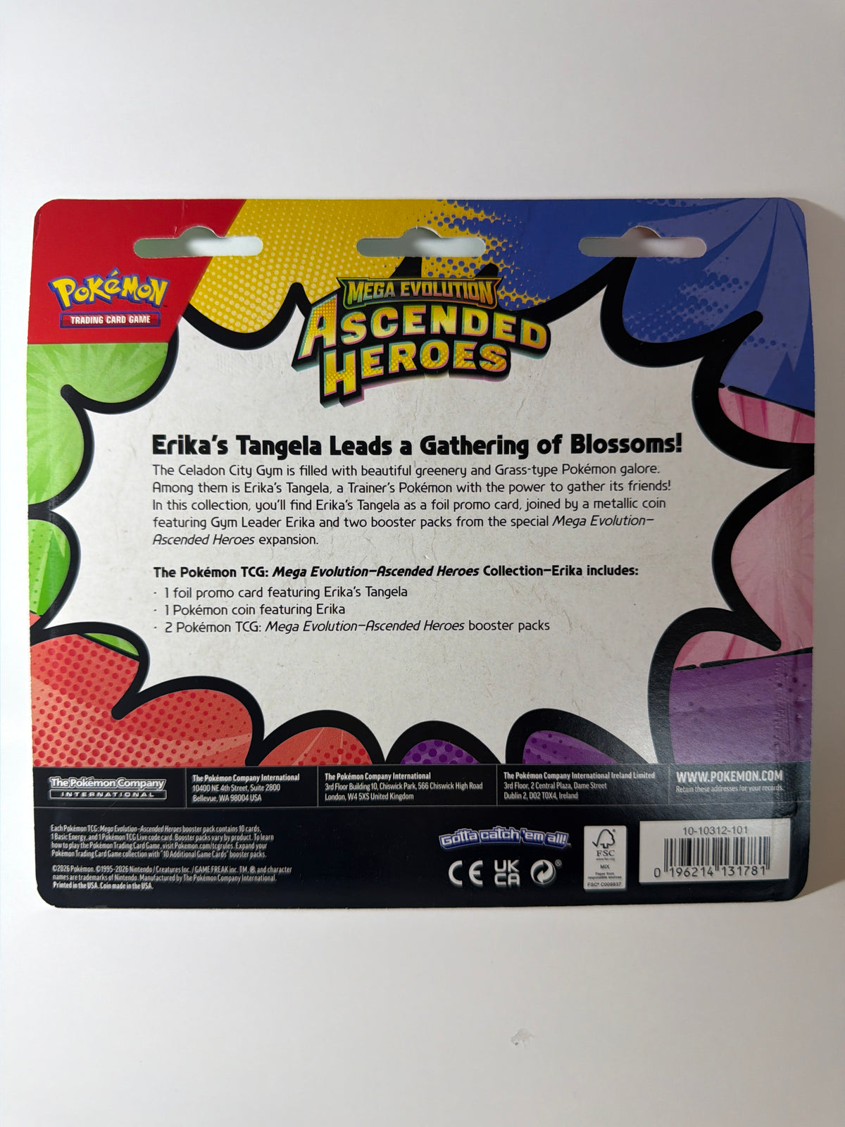 Pokémon Ascended Heroes Erika’s Tangela Blister Pack