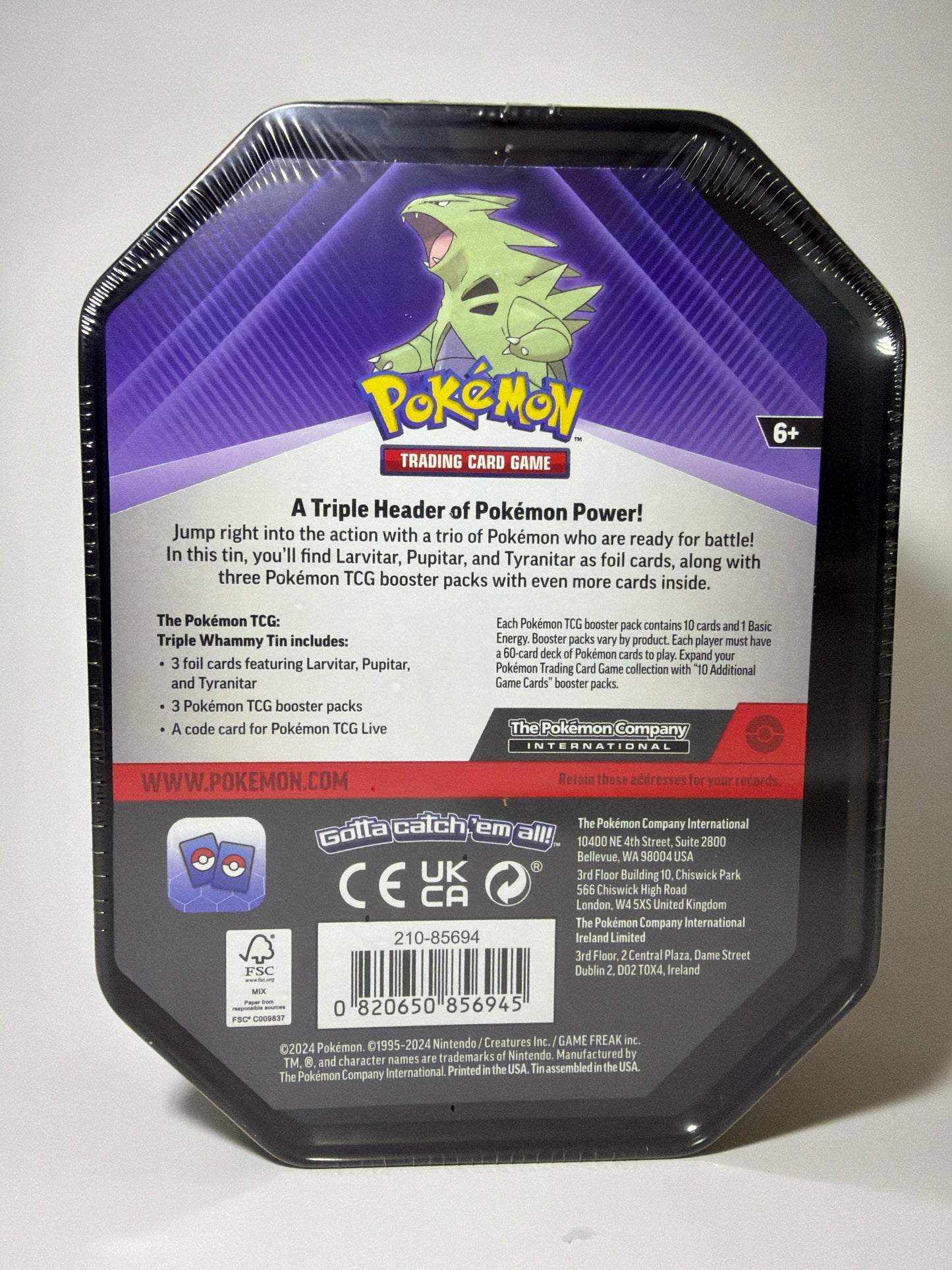 Pokémon TCG: Triple Whammy Tin – Tyranitar