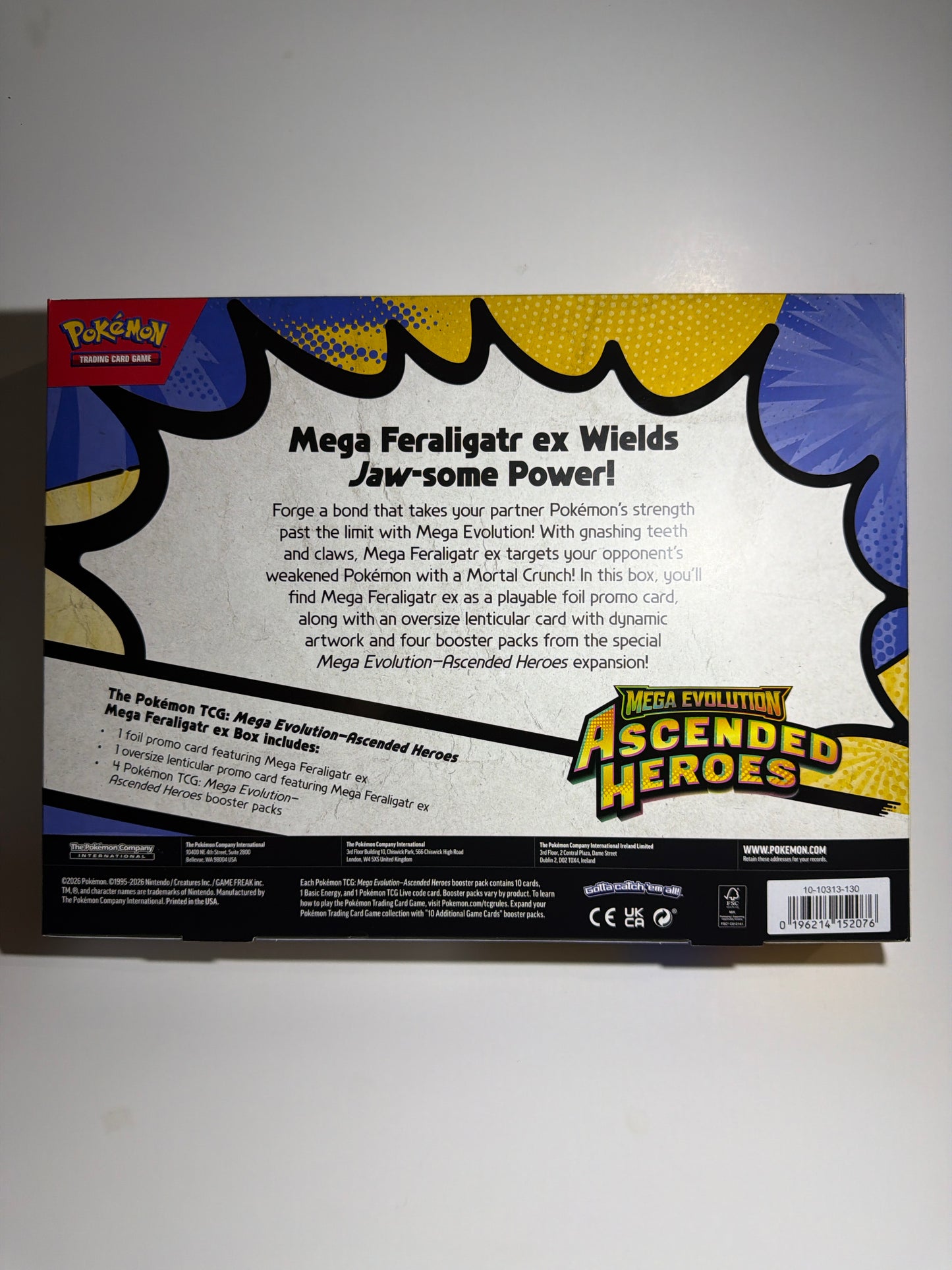 Pokémon Ascended Heroes Feraligatr Ex Box