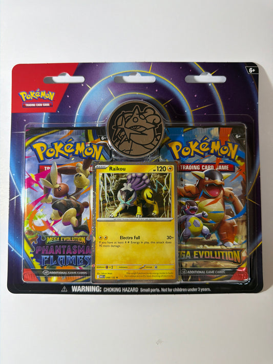 Pokémon Mega Evolution Phantasmal Flames Raikou Blister Pack