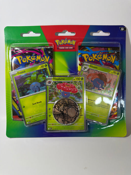 Pokémon Mega Evolution Oddish, Gloom & Vileplume Blister Pack