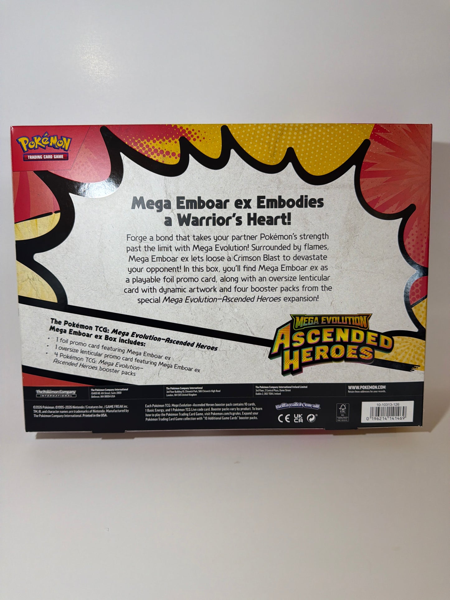 Pokémon Ascended Heroes Mega Emboar ex Box