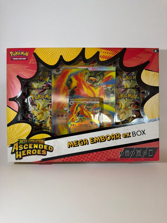 Pokémon Ascended Heroes Mega Emboar ex Box