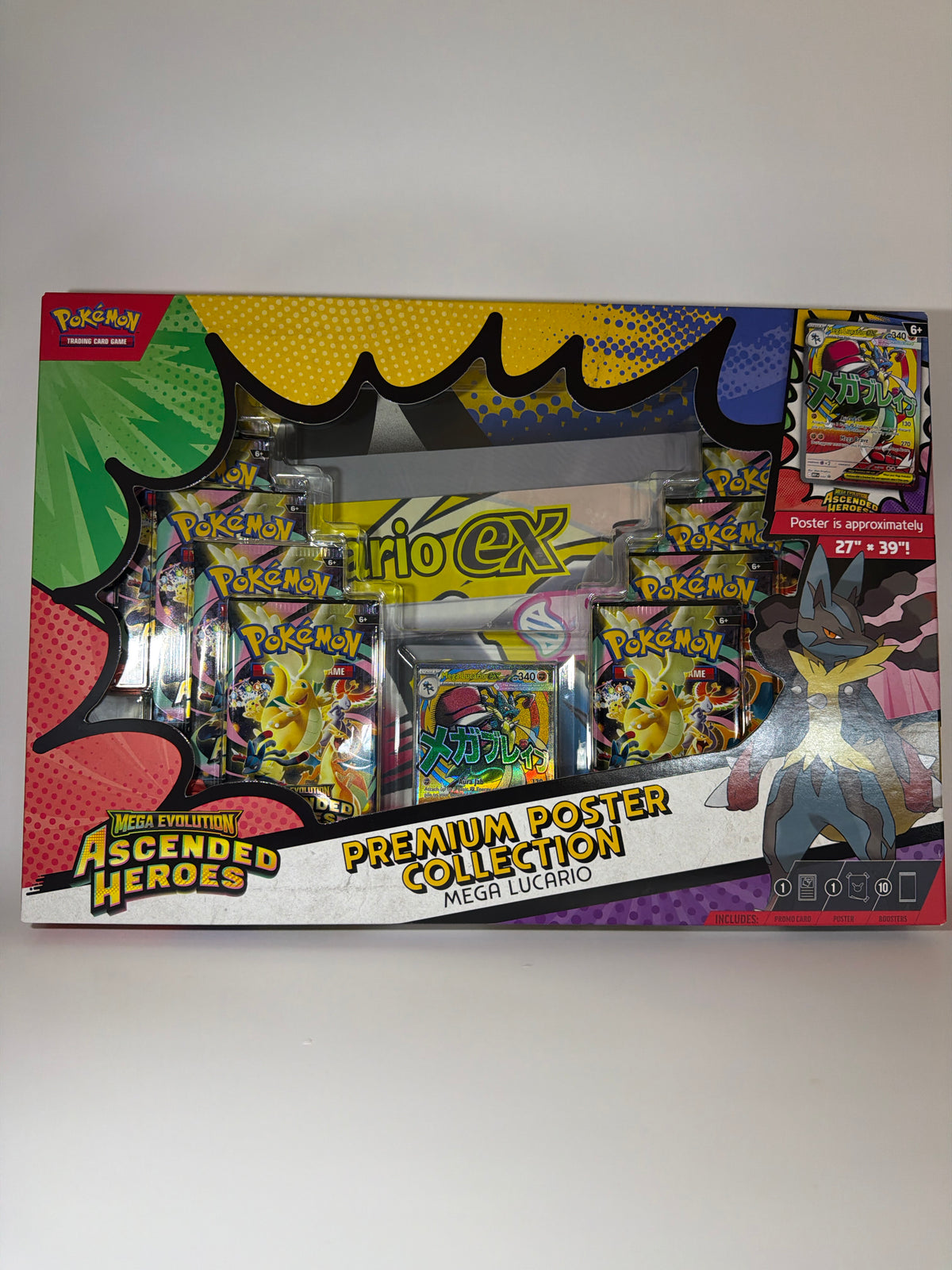 Pokémon TCG Mega Evolutions Ascended Heroes Premium Poster
Collection Mega Lucario EX